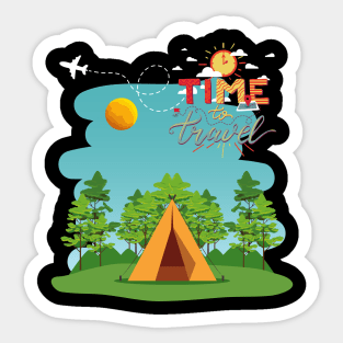 Time to travel Wanderlust love Explore the world summer design holidays vacation Sticker